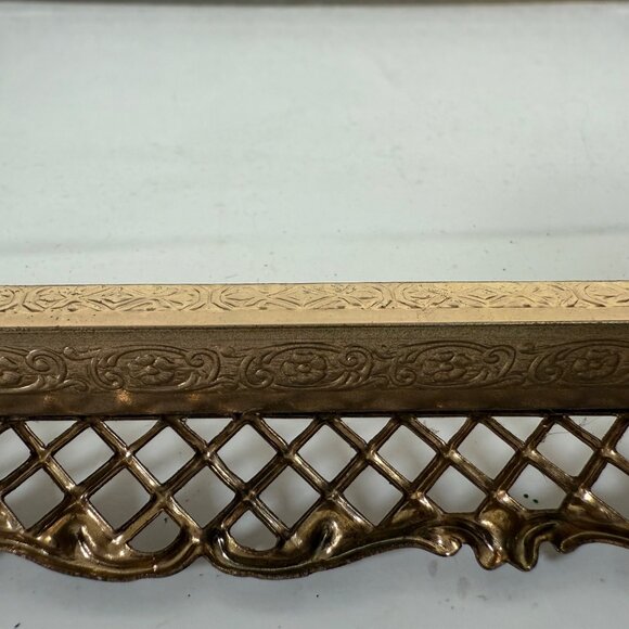 Ornate Metal Picture Frame Gold Tone Vintage Lattice Design Glass Front 8 X 10 - Picture 14 of 16